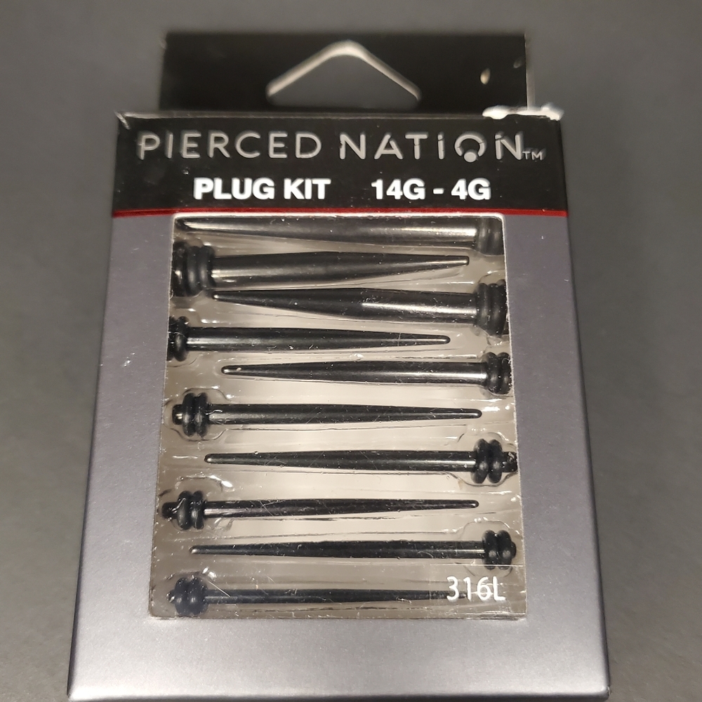 Plug Kit 14g-4g Pierced Nation (Hot Topic)